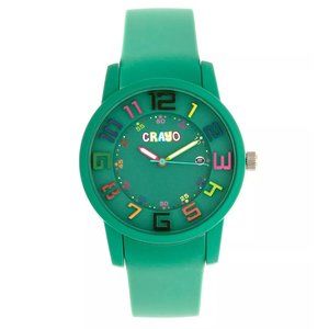 Crayo Festival Teal Dial Teal Silicone Unisex Watch CR2003